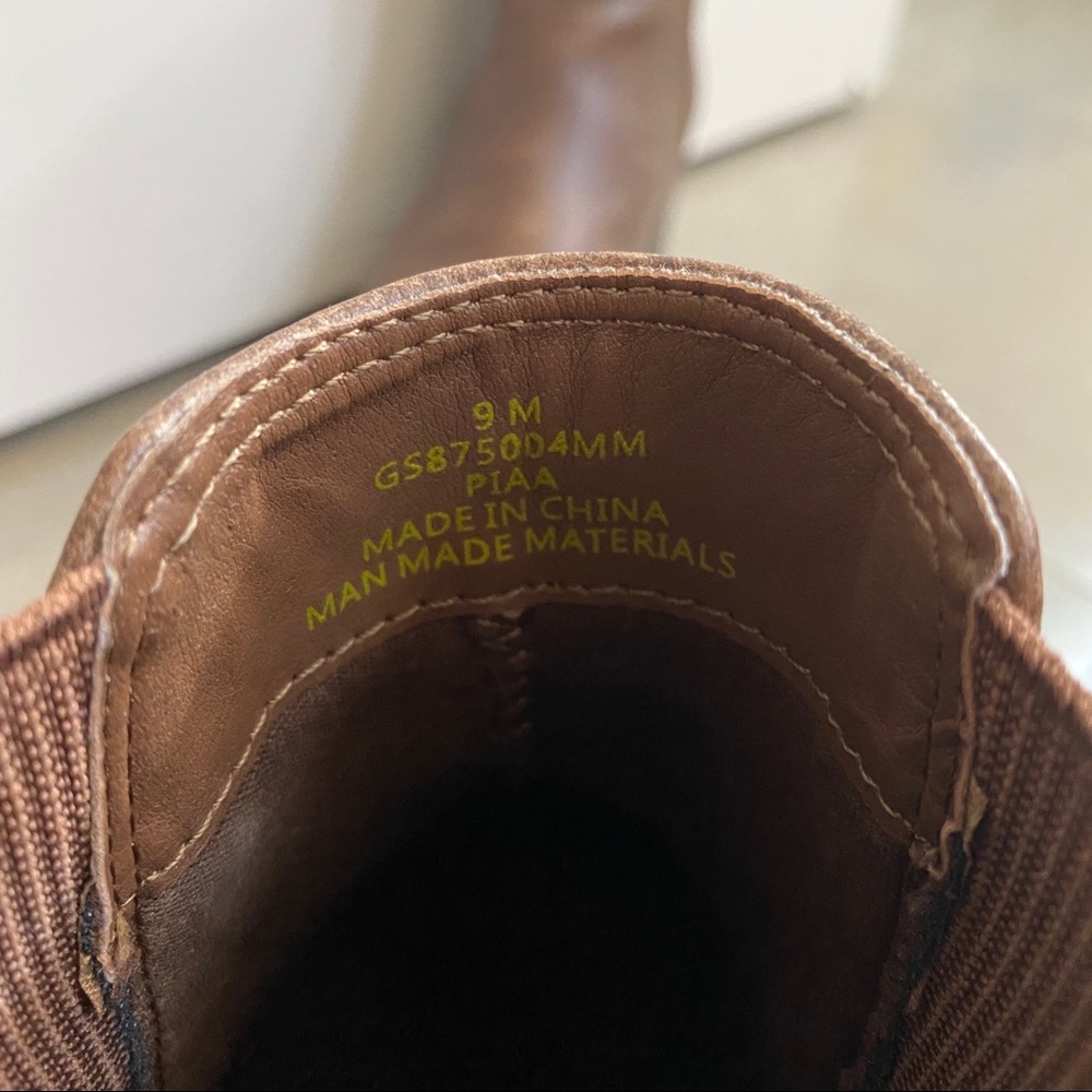 MIA Brown heeled booties vegan leather 9 - Picture 5 of 5
